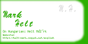 mark helt business card